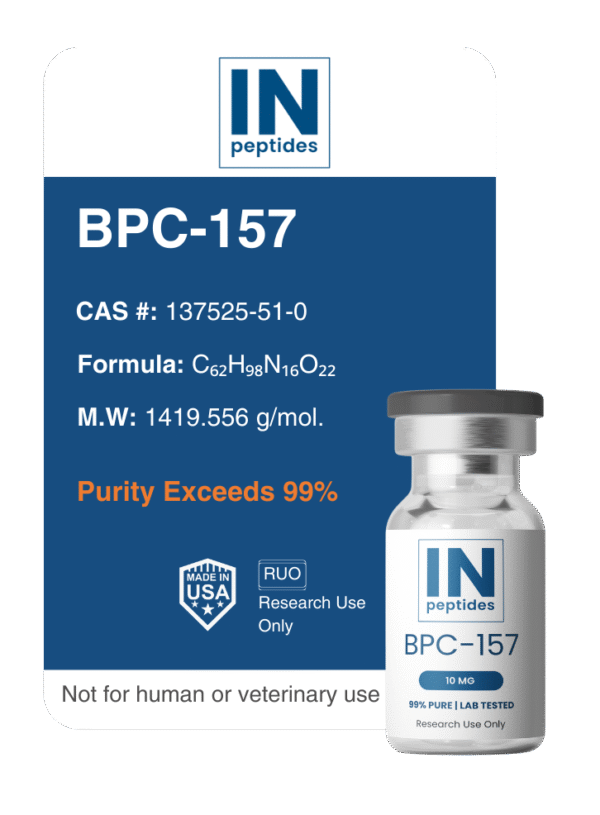 BPC-157 – 10mg Peptide for Tissue Repair and Regeneration Research