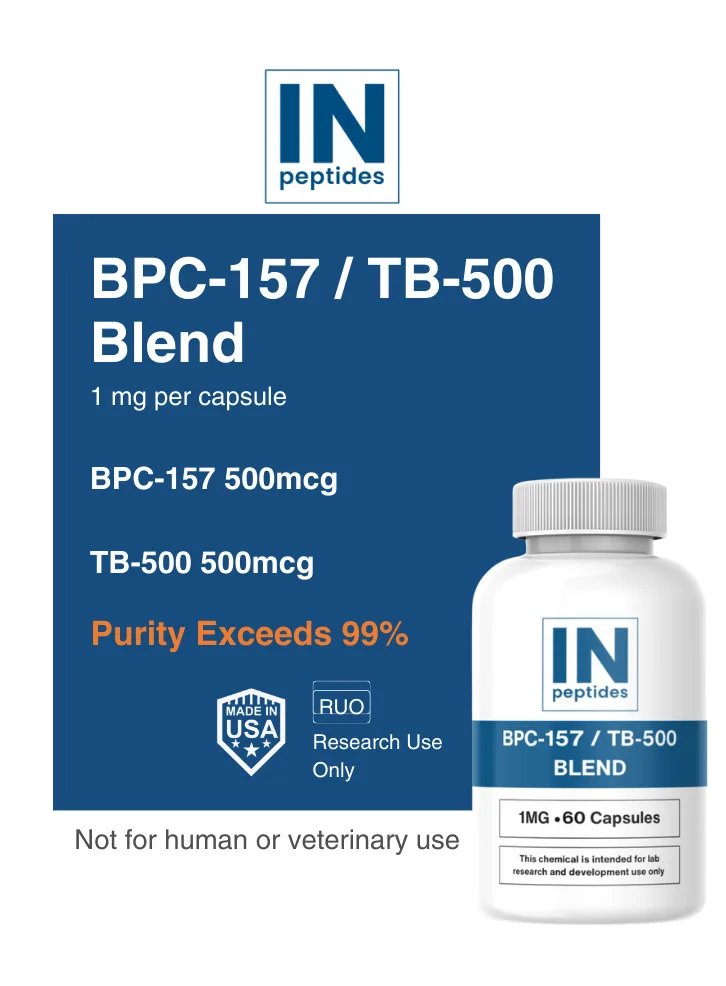 BPC-157/TB-500 Blend Capsules for Tissue Repair and Inflammation Research