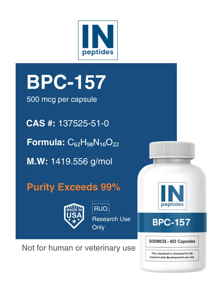 BPC-157 Capsules for Tissue Regeneration and Inflammation Research