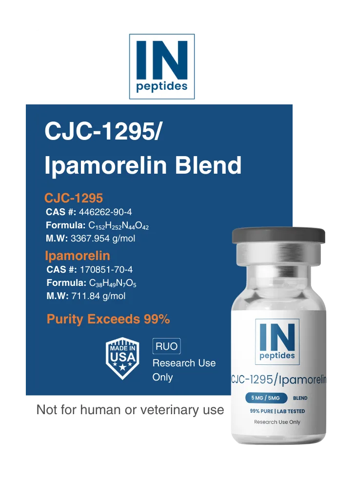CJC-1295 / Ipamorelin – 5mg / 5mg Peptide Blend for Growth Hormone Research