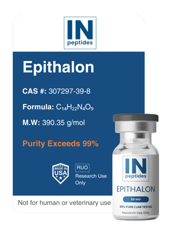 Epithalon 50mg research peptide vial for anti-aging