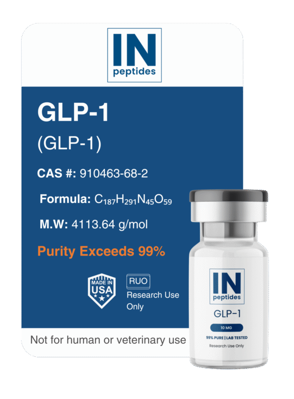 GLP-1 peptide vial for metabolic, insulin, and weight management research