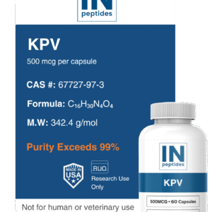 KPV peptide capsules for inflammation, immune support, and gut health research