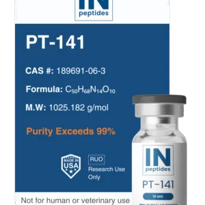 PT-141 peptide vial for sexual arousal and melanocortin receptor research