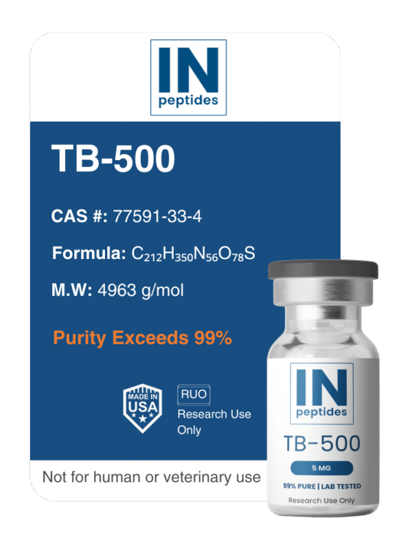 TB-500 (Thymosin Beta-4) capsules for tissue repair and regenerative medicine research