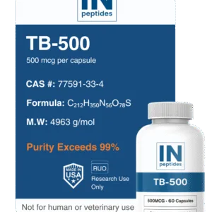 TB-500 peptide capsules for tissue repair and regenerative research