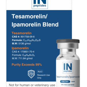 Tesamorelin/Ipamorelin 5mg blend capsules for growth hormone research